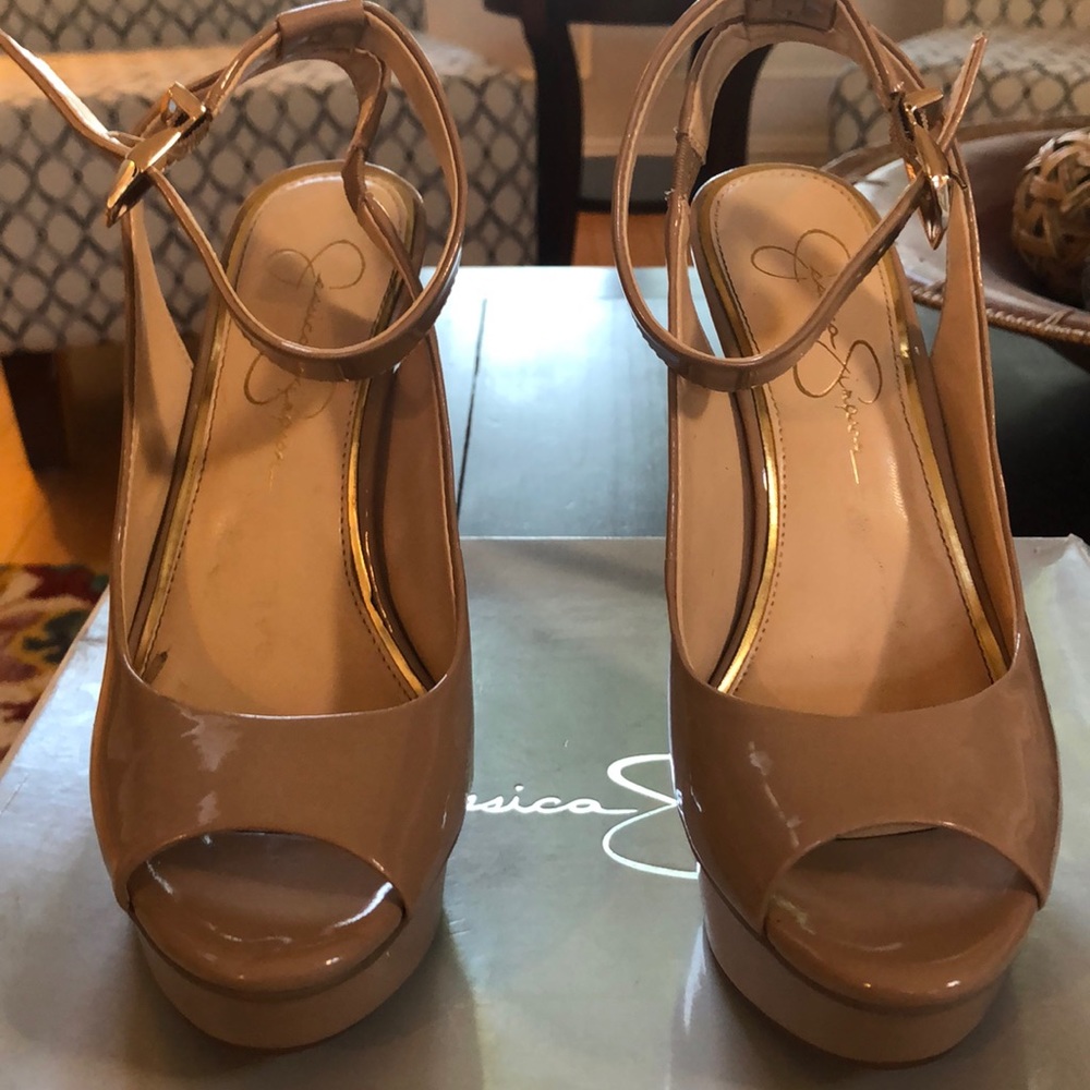 Jessica Simpson Careen Style Nude Color Heels